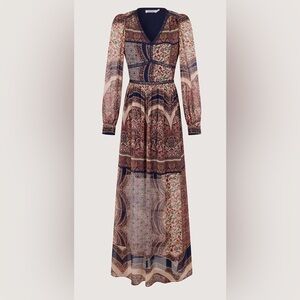 Naf Naf Blue printed maxi dress